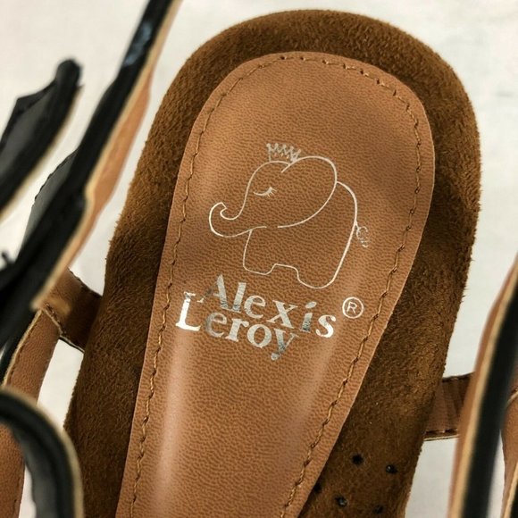 Alexis Leroy Womens Sandals Wedge Ankle Strap US 6 - Picture 6 of 6